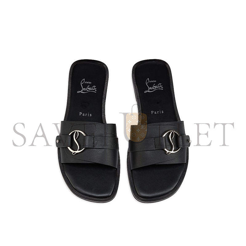 CHRISTIAN LOUBOUTIN HER IN ROMA LEATHER MULE SANDALS 1260519B439